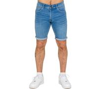 Enzo | Mens Denim Stretch Shorts - Light Blue / 38W