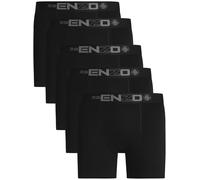 Enzo | Mens Designer Boxer Shorts Set 5 Pack - Black / M