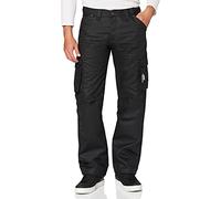 Enzo Men's Ez08 Blk Cargo Combat Jeans, Black, 40W 32L UK