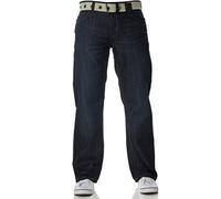 Enzo Men's Ez14 Regular Fit Jeans, Blue (Darkwash), 30W 30L UK