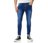 Enzo Men's Ez326 Skinny Jeans, Blue (Midwash), 30W 32L UK