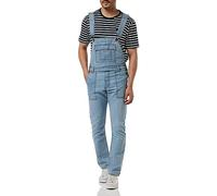 Enzo Men's Ezd390 Ven Denim Dungarees Overalls, Bleach_B, 48 UK