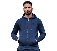 Enzo Mens Hoodies Zip Up Hooded Fleece Hoody Coat Winter Warm Jacket Track Top Navy L
