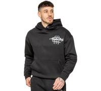 Enzo Men's Oversized Printed Hoodie in Black | Size: Medium Enzo Black M