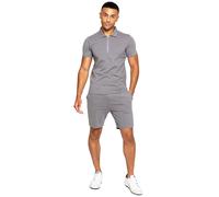 Enzo | Mens Polo Tracksuit Set - Grey / M