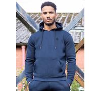 Enzo Mens Pullover Hooded Jumper - Navy / M