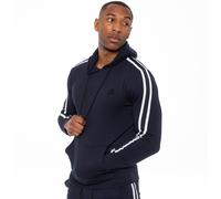 Enzo EZOHD584T Mens Fleece Hoodie Casual Gym Pullover Striped Hoody Top Logo Sweatshirt Hooded Jacket Size S - XXL (Navy, M, m)