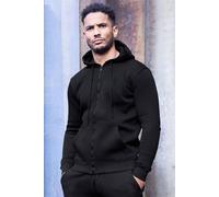 Enzo Men's Regular Fit Zip Up Hoodie in Black | Size: Medium Enzo Black M