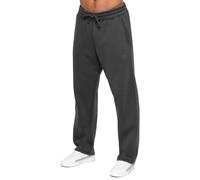 Enzo Men's Relaxed Fit Open Hem Joggers in Dark Grey | Size: 2XL Enzo Dark Grey 2XL