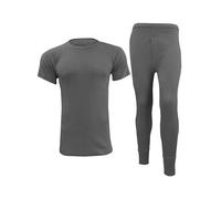 Enzo | Mens Short Sleeve Thermal Set - Grey / M