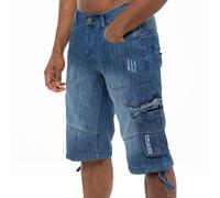 Enzo Mens Shorts Cargo Combat Work Shorts Pockets Knee Length Denim Half Pants