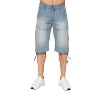 Enzo Mens Shorts Regular Fit Detail Designer Casual Knee Length Denim Half Jeans