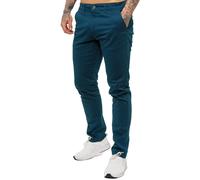 Enzo | Mens Slim Fit Stretch Chino Trousers - Blue Mix / 36W / Short (30")