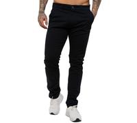 Enzo | Mens Slim Fit Stretch Chino Trousers - Navy / 36W / Regular (32")