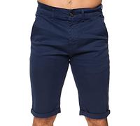 Enzo Mens Slim Fit Stretch Cotton Chino Summer Shorts Black Blue Red Grey, BNWT 40 X Regular Leg Blue