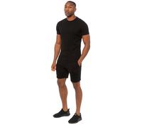 Enzo | Mens Slim Fit T-shirt and Shorts Set - Black / S
