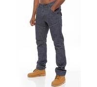 Enzo | Mens Straight Fit Denim Jeans Designer Menswear - Dark Wash / 44W / Regular (32")