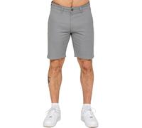 Enzo | Mens Stretch Chino Shorts - Light Grey / 32W