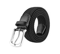 Enzo | Mens Stretchy Braided Belt - Black / S/M