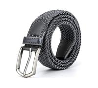 Enzo | Mens Stretchy Braided Belt - Grey / S/M