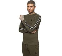 Ze ENZO Mens Sweatshirt Crew Neck Fleece Jumper Designer Jersey Winter Warm Sweat Khaki L