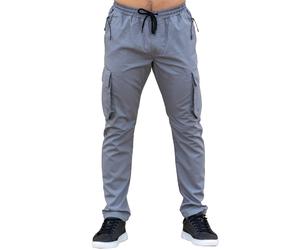 Enzo | Mens Technical Cargo Trousers - Light Grey / 2XL
