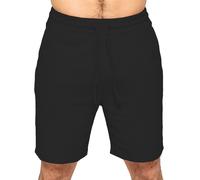 Enzo | Mens Textured Summer Shorts - Black / 2XL