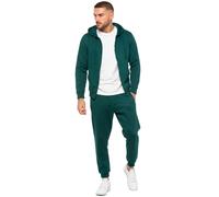 Enzo Mens Tracksuit Set Zip Regular Fit Hoodie Cuffed Joggers Casual 2pc Suit