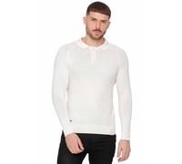 Enzo Men's Waffle Knit Jumper in Ecru | Size: Medium Enzo Ecru M