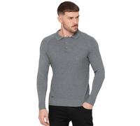 Enzo Men's Waffle Knit Jumper in Grey | Size: Medium Enzo Grey M