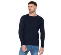 Enzo Mens Jumper Knitted Pullover Collared Waffle Knit Long Sleeve Sweater