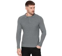 Enzo Men's Waffle Knit Jumper in Grey | Size: Large Enzo Grey L