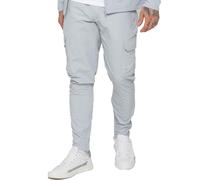 Enzo Milano | Mens Cargo Pocket Trousers - Light Grey / M