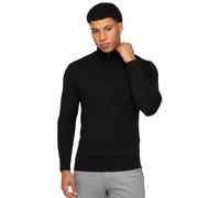 Enzo Milano | Mens Funnel Neck Knit Jumper - Black / 2XL