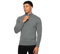 Enzo Milano | Mens Funnel Neck Knit Jumper - Grey / XL