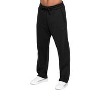 Enzo Milano | Mens Open Hem Joggers - Black / 2XL