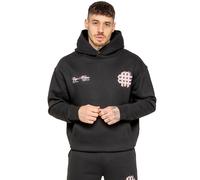 Enzo Milano | Mens Oversized Print Hoodie - Black / M