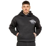 Enzo Milano | Mens Oversized Printed Hoodie - Black / M