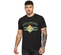 Enzo Milano | Mens Surf Club Print T-Shirt - Black / M