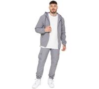 Enzo Milano | Mens Windbreaker and Cargo Pants Set - Grey / M