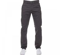Enzo New Mens EZ348 Slim Fit Stetch Designer Grey Jeans Chinos W42- L30