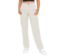 Enzo | Womens Cargo Denim Jeans - Stone / XS