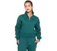 Enzo | Womens Funnel Neck Sweatshirt - Forest Green / L