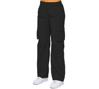 Enzo | Womens Parachute Cargo Pants - Black / M / Short