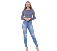 Enzo Womens Skinny Stretch Jeans Ladies Denim Slim Fit Pants UK Size 6-26