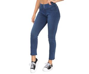 Enzo | Womens Slim Fit Jeggings - Mid Stonewash / 14