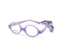 EnzoDate Baby Glasses Size 37 No Screw Safe Bendable with Strap, Flexible Optical Children Round Frame with Regular Lenses, Kids Eyeglasses & Cord (purple)