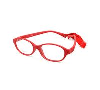 EnzoDate Boy Glasses Frame with Strap Size 50/16 One-piece No Screw Safe,Bendable Girls Flexible Eyeglasses, Optical Children Glasses (red) For Ages 9+y