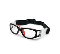 EnzoDate Children Basketball Goggles Sports Glasses Protective Soccer Glasses with Replaceable Lens Boys Girls Teenage (Black)