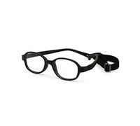 EnzoDate Children Glasses Frame Size 41mm No Screw, One-piece Optical Baby Eyewear with Strap Cord, Kids Eyeglasses, Safe Boys Girls Glasses Frame (black)